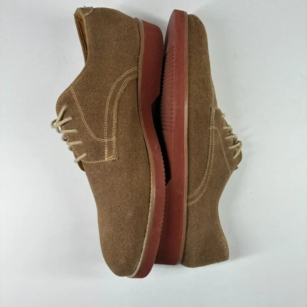 Orvis 06L0 Men's US 11.5 Dirty Buck Tan Brown Suede Derby Oxfords Shoes Brazil